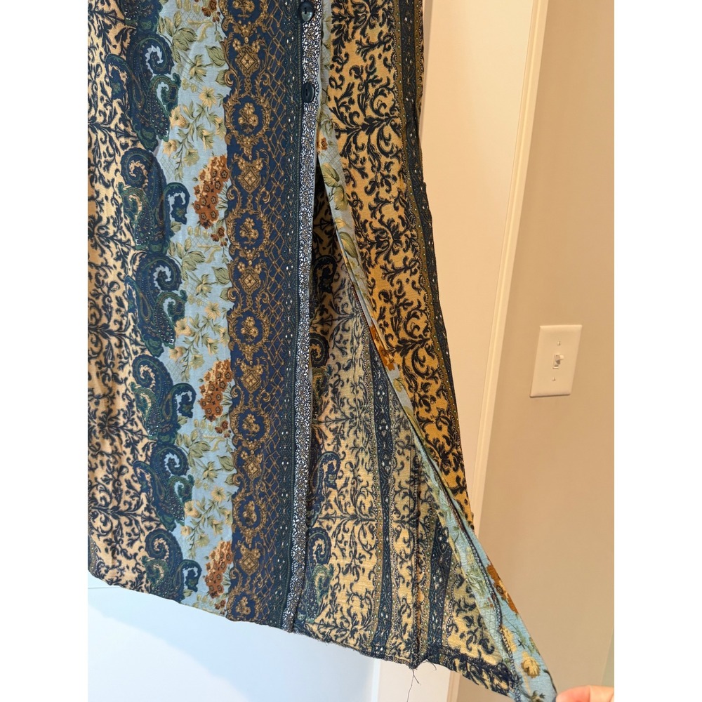 Vintage Jennifer Collins 2 Piece Rayon Skirt Set Artsy Boho - Picture 5 of 7